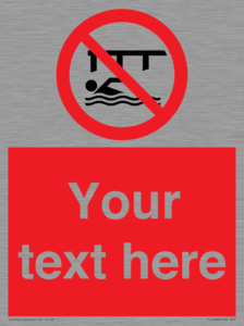 Custom Do not swim in the vicinity of piers